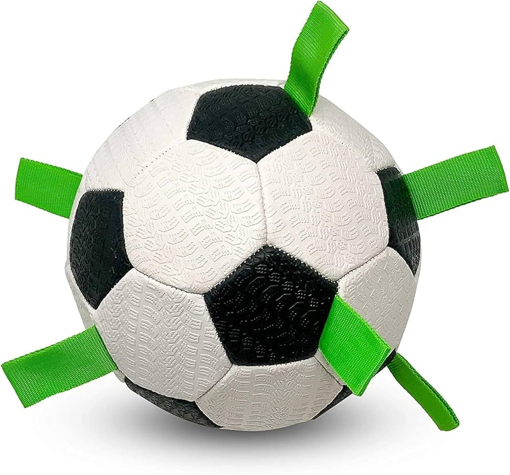 Hyper Pet Grab Tabs Dog Soccer Ball with Straps